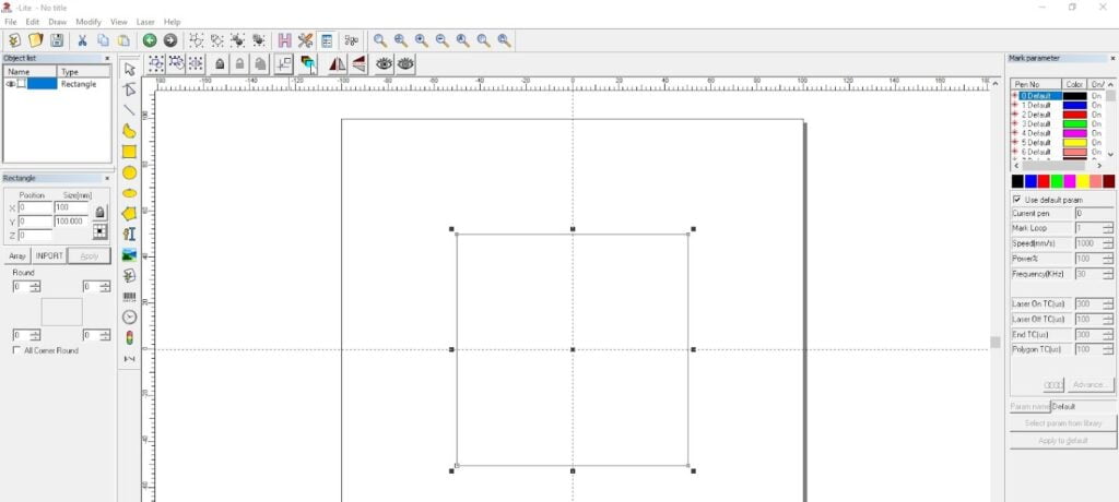 Настройка геометрии в программе EzCad
