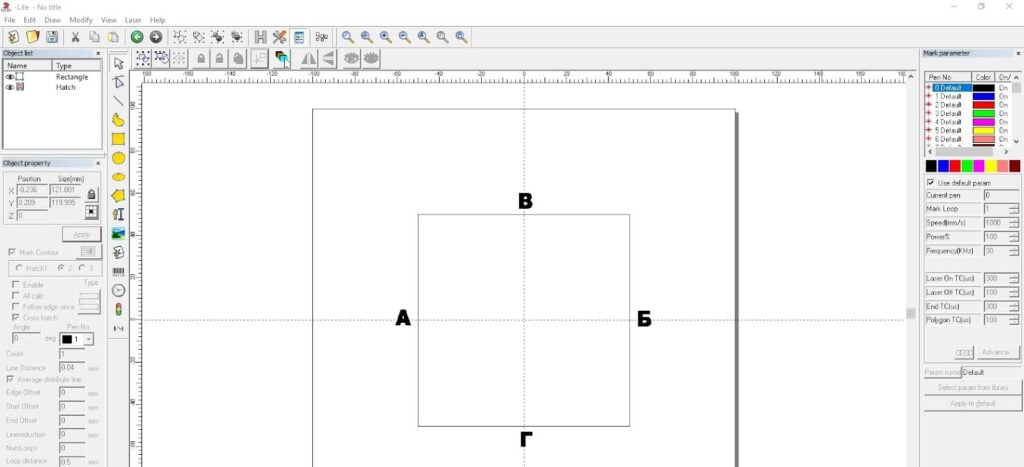 Настройка геометрии в программе EzCad
