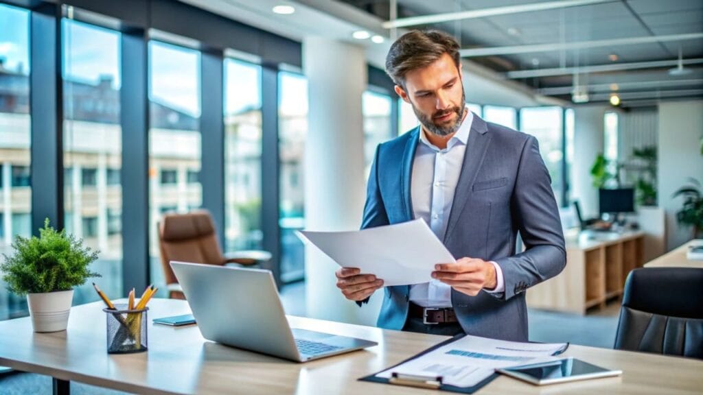 Мужчина с документами