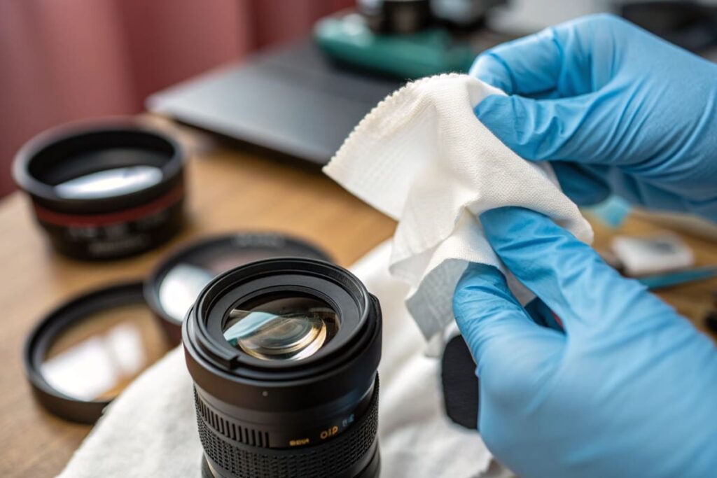 Очистка линзы лазерного станка