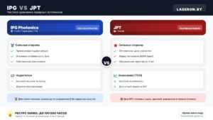 Инфографика сравнения лазерных источников ipg и jpt