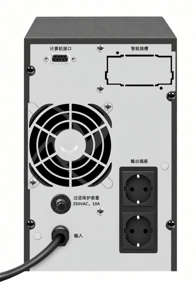 ИБП CPSY HP1101B 1 кВА — задняя панель с розетками