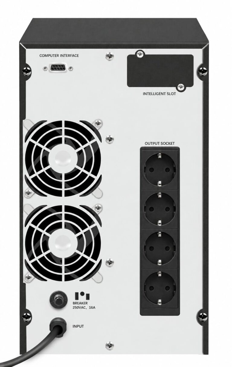 ИБП CPSY HP1102B 2 кВА — задняя панель с розетками